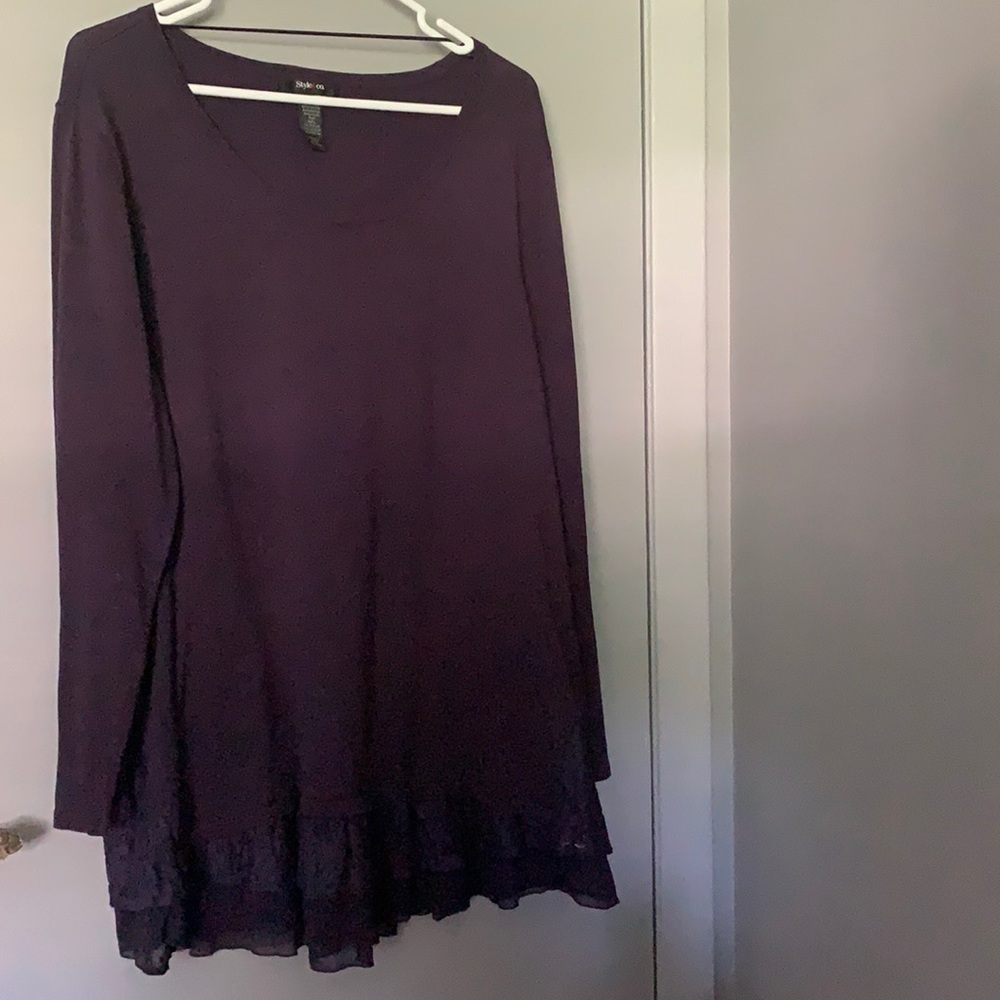 Style and Co. dark purple top